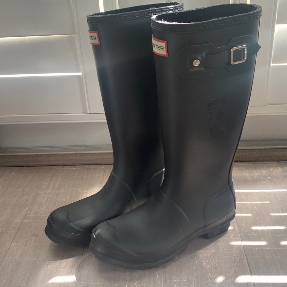 Hunter Big Kid's OR Women’s 7.5 Black Rain Boot Sz G6 B 5 EUR 37 UK 4